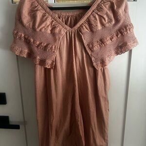 Old Navy Size M Dusty Rose Crochet Detail Dress